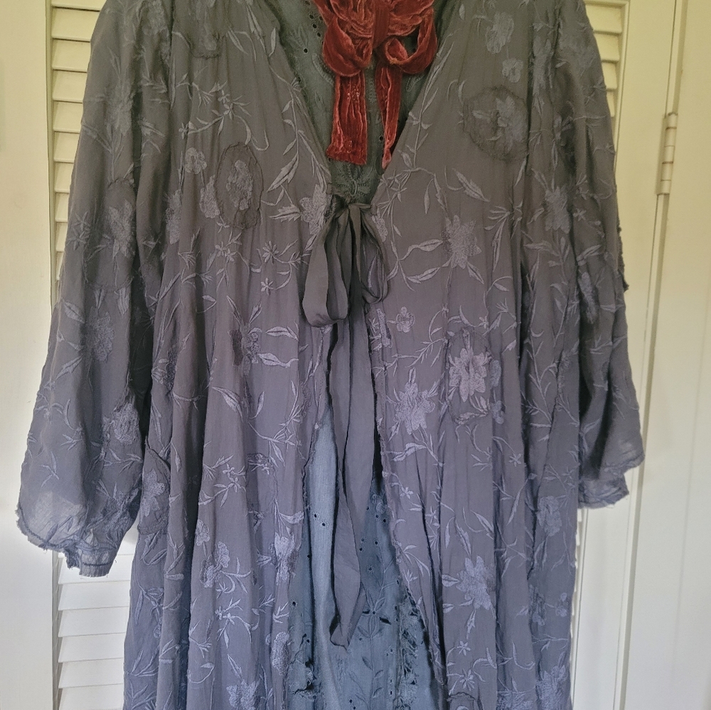 MAGNOLIA PEARL - Piano Shawl (Duster) & Linen Coronado Dress.